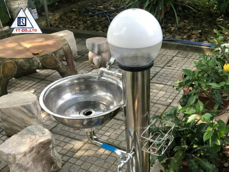 Giá cây nước inox đa năng 1 chậu rửa không đèn 