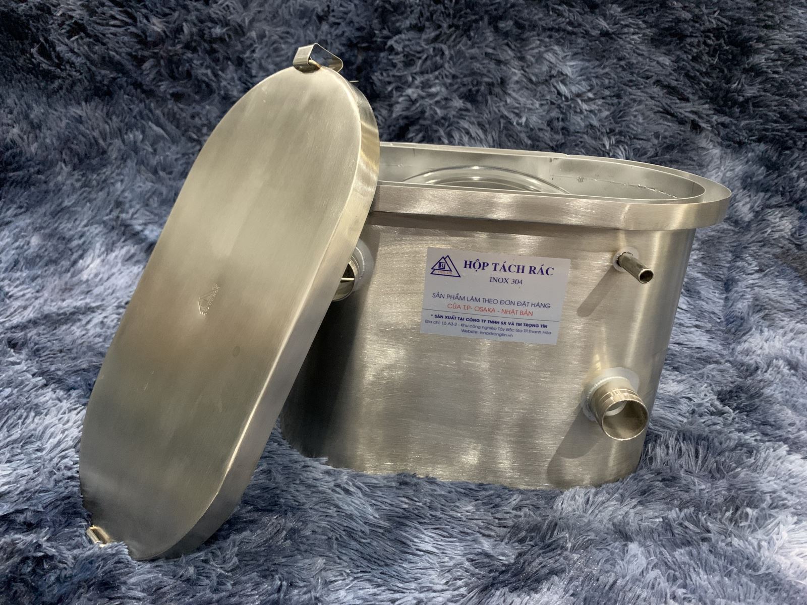 hộp tách mỡ inox Trọng Tín